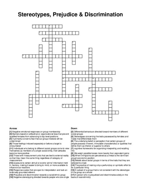 experience discrimination crossword clue|Experience — discrimination